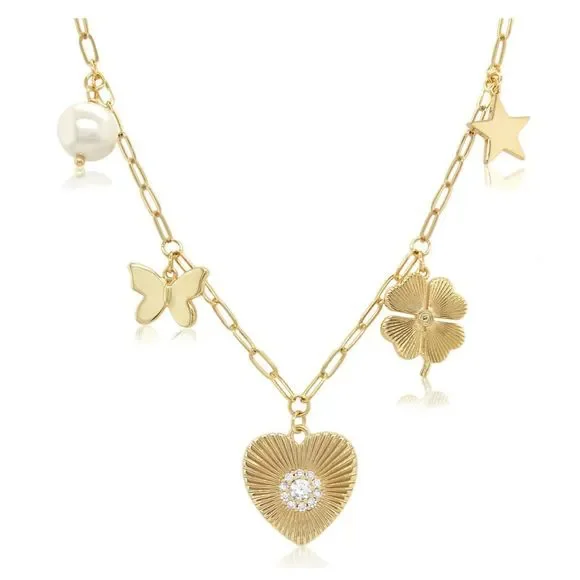 Jennifer Miller Heart Charm Necklace - Picture 2 of 7
